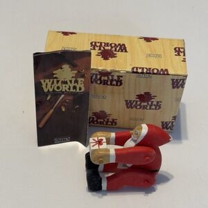 VTG NOS NIB 1992 Schmid Wittle World Santa Present Wood Movable Posable RARE